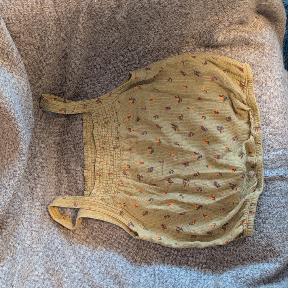 Prana Yellow Floral Tank Top